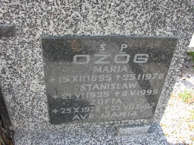 Maria Ożóg 1895 Kowary - Grobonet - Wyszukiwarka osób pochowanych