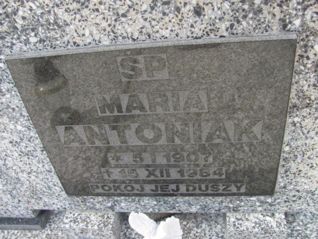 Maria Antoniak 1907 Kowary - Grobonet - Wyszukiwarka osób pochowanych