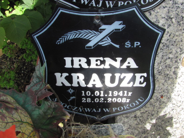 Irena Krauze 1941 Kowary - Grobonet - Wyszukiwarka osób pochowanych