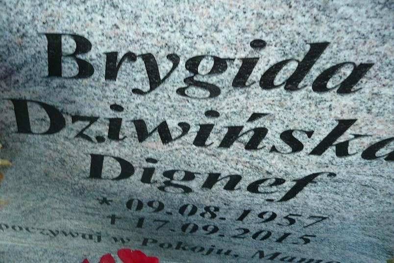 Brygida Dziwińska-Dignef 1957 Kowary - Grobonet - Wyszukiwarka osób pochowanych