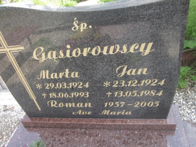 Marta Gąsiorowska 1924 Kowary - Grobonet - Wyszukiwarka osób pochowanych