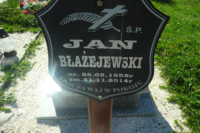 Jan Błażejewski 1952 Kowary - Grobonet - Wyszukiwarka osób pochowanych