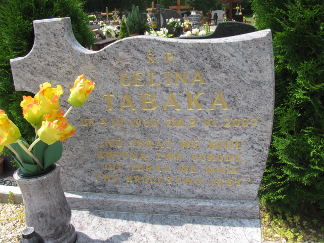 Celina Tabaka 1930 Kowary - Grobonet - Wyszukiwarka osób pochowanych