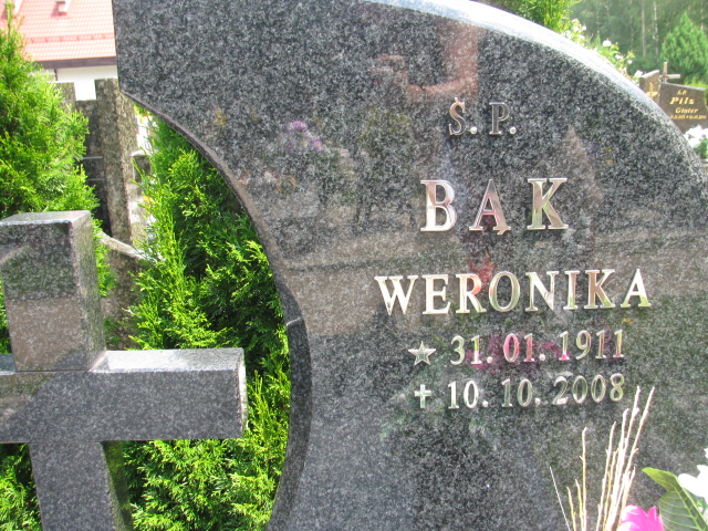 Weronika Bąk 1911 Kowary - Grobonet - Wyszukiwarka osób pochowanych